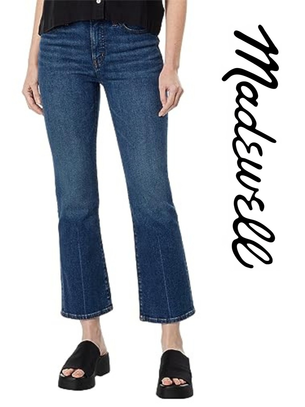 Madewell Kick Out Crop Jeans in Arlen Wash Arlen Wash 27 Regular